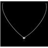 Image 1 : 14KT White Gold 0.28ct Diamond Necklace