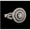 Image 2 : 14KT White Gold 1.48ctw Diamond Ring