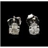 Image 1 : 14KT White Gold 0.68ctw Diamond Stud Earrings