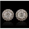 Image 1 : 14KT White Gold 2.73ctw Diamond Earrings