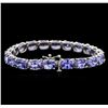 Image 2 : 14KT White Gold 27.82ctw Tanzanite Bracelet
