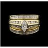Image 1 : 1.51ctw Diamond Wedding Ring Set - 14KT Yellow Gold