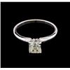 Image 1 : 1.00ct Solitaire Diamond Ring - 14KT White Gold