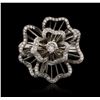 Image 1 : 14KT White Gold 0.71ctw Diamond Ring