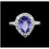 Image 1 : 2.33ct Tanzanite and Diamond Ring - 14KT White Gold