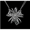 Image 1 : 14KT White Gold 1.20ctw Diamond Necklace