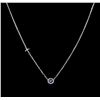 Image 2 : 0.21ctw Diamond Necklace - 14KT White Gold