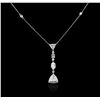 Image 2 : 14KT White Gold 1.78ctw Diamond Necklace