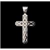 Image 2 : 1.75ctw Diamond Cross Pendant - 14KT White Gold
