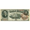 Image 1 : 1880 $2 United States Brown Spiked Seal Large Note