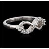 Image 2 : 14KT White Gold 0.28ctw Diamond Ring