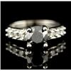 Image 1 : 14KT White Gold 1.59ct Black Diamond Ring
