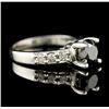 Image 2 : 14KT White Gold 1.59ct Black Diamond Ring
