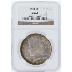 1924 NGC MS67 Peace Silver Dollar