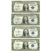 Image 1 : 1935 $1 Silver Certificate Lot of 4 Assorted Bills