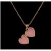 Image 3 : 14KT Rose Gold Heart Shape Locket Pendant With Chain