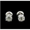 Image 1 : 1.53ctw Diamond Stud Earrings - 14KT White Gold