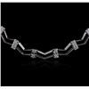 Image 2 : 14KT White Gold 0.86ctw Diamond Necklace