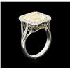 Image 3 : EGL USA Cert 7.36ctw Fancy Yellow Diamond Ring - Platinum