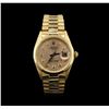 Image 1 : Rolex 14KT Yellow Gold Diamond Date Men's Watch