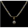Image 2 : Pearl Necklace - 14KT Yellow Gold