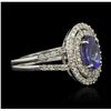 Image 1 : 14KT White Gold 1.82ct Tanzanite and Diamond Ring