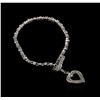 Image 1 : 14KT White Gold 0.68ctw Diamond Bracelet
