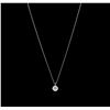 Image 2 : 14KT White Gold 0.40ctw Diamond Pendant With Chain