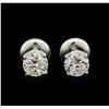 Image 1 : 1.20ctw Diamond Stud Earrings - 14KT White Gold