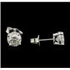 Image 2 : 1.66ctw Diamond Stud Earrings - 14KT White Gold