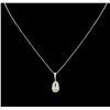 Image 1 : GIA Cert 0.91ctw Diamond Pendant With Chain - 14KT White Gold