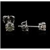 Image 2 : 14KT White Gold 0.62ctw Diamond Stud Earrings
