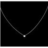 Image 2 : 0.09ct Diamond Necklace - 14KT White Gold