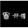 Image 2 : 1.20ctw Diamond Stud Earrings - 14KT White Gold