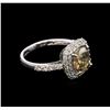 Image 2 : 2.84ctw Fancy Brown Diamond Ring - 14KT White Gold