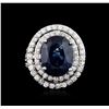 Image 2 : 18KT White Gold GIA Certified 12.00ct Sapphire and Diamond Ring