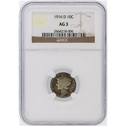 1916-D NGC AG3 Mercury Dime