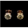 Image 1 : 2.61ctw Diamond Stud Earrings - 14KT Rose Gold