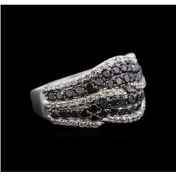 2.13ctw Black Diamond Ring - 14KT White Gold