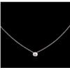 Image 1 : 0.09ct Diamond Necklace - 14KT White Gold
