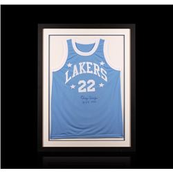 Elgin Baylor Framed Autographed Jersey