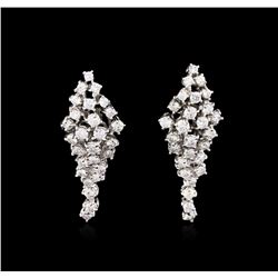 1.90ctw Diamond Earrings - 14KT White Gold