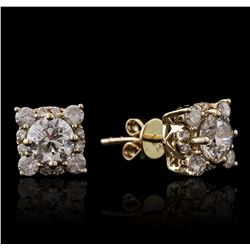 14KT Yellow Gold 1.62ctw Diamond Earrings