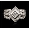 Image 1 : 18KT White Gold 1.00ctw Diamond Ring