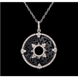 0.82ctw Diamond Pendant With Chain - 14KT White Gold