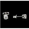Image 2 : 0.95ctw Diamond Stud Earrings - 14KT White Gold