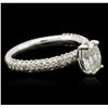 Image 2 : 18KT White Gold EGL USA Certified 1.92ctw Diamond Ring