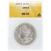 Image 1 : 1890 ANACS MS63 Morgan Silver Dollar