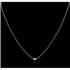 Image 1 : 14KT White Gold 0.20ct Diamond Solitaire Necklace