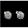 Image 1 : 1.64ctw Diamond Stud Earrings - 14KT White Gold
